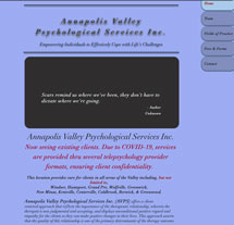 Old website for Annapolis Valley Psychological Services Inc